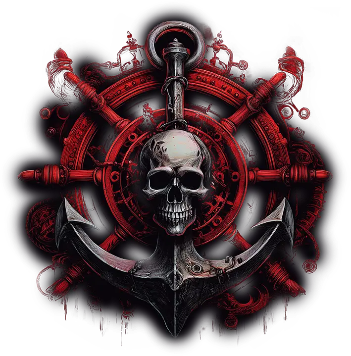 Vinking Skulls Anchor